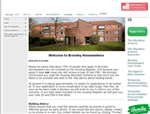 Tablet Screenshot of bromleyhomeseekers.co.uk
